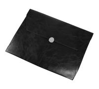 Cuir Pochette à Dossiers A4 Grosse Capacité, Fermeture Magnétique, Noir | Protection Légère des Papiers, Ouverture Rapide, Rangement Soigné pour Chèques, Bureau, Classes Scolaires, Employés