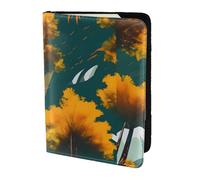 Cuir Porte-passeport Couverture Cas Parcs Nationaux Soleil Arbres Imprimer Écologique Cuir Voyage Essentiels