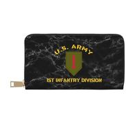 Cuir Portefeuille 1Ère Division D'Infanterie De L'Armée Américaine Coin Purse Wallet Élégant Porte Monnaie Femme Exquis Porte-Feuille en Cuire pour Meilleur Cadeau, Femme, Garcon