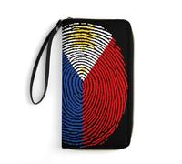 Cuir Portefeuille C'est dans Mon Adn Drapeau des Philippines Coin Purse Wallet Imprimé Porte Monnaie Femme De Nombreux Emplacements pour Cartes Porte-Feuille en Cuire pour Fille, Femme, La Fille
