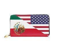 Cuir Portefeuille Drapeau De L'Amitié Entre L'Amérique Et Le Mexique Portefeuille Femme Mignonne Bourse Pochette Souple Femme Pouch Bourse pour Garcon, Enfant, Prof