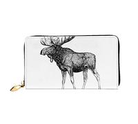 Cuir Portefeuille Élan Sauvage Coin Purse Wallet Élégant Porte-Monnaie Longue Portefeuille Femme pour Amoureux, Enfant, Ami