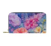 Cuir Portefeuille Qui Frotte La Fleur De La Plante Fille Pochette Élégant Coin Purse Wallet Longue Porte Monnaie Femme pour Prof, Garcon, Femme