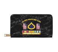Cuir Portefeuille Soldat De Première Classe De L'Armée Américaine, Vétéran du Vietnam Fille Pochette Imprimé Coin Purse Wallet De Nombreux Emplacements pour Cartes Porte Monnaie Femme