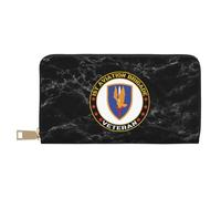 Cuir Portefeuille Vétéran De La 1Ère Brigade D'Aviation De L'Armée Américaine Femme Pouch Bourse De Nombreux Emplacements pour Cartes Porte-Feuille en Cuire Élégant Bourse Pochette
