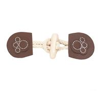 Cuir pour boutons à bascule, pour fermetures de manteau à boutons en corne, fermeture à double bouton pour vestes pour femmes et, noir (01)