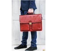 Cuir pour homme Porte-documents, cuir italien véritable Cuir, sacoche pour ordinateur portable, Cognac