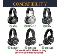 Cuir Protéiné Housse de Rechange pour Audio Technica ATH M50, M50X, M50XWH, M50XBT, M50XBT2, M50S/LE Casque Bandeau,Remplacement Headband Accessoires
