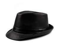 Cuir PU Chapeau Fédora Hommes Garçons Hiver Chapeau Trilby Choix Des Monsieurs - Multicolore