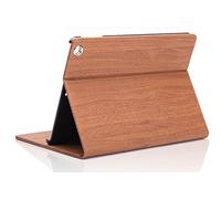 Cuir PU Housse pour iPad Air Marche/Veille Automatique Motif Bois Marron
