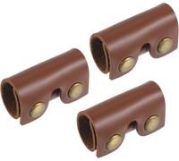 Cuir Rasoir Tête Protection Housse,3 Paquet Double Edge Sécurité Rasoir Tête Protection Gaine Rasoir Astuce Housse pour Voyage,Marron(Q915)