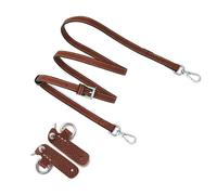 Cuir Sangle Sac Bandouliere pour Femme Petit Sac à Main, 90-120 cm Bandouliere de Rechange Reglable Pas Besoin de Poinçonnage mit Boucle Silver, Femme Cuir Sac Accessoires, 1.2cm, 1602 (Marron)