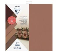 CUIR SYNTHÉTIQUE, Pochette de 5 pièces (épaisseur 0,8mm) au format 30.5x30.5cm - Assortiment