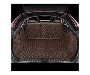 Cuir Tapis Coffre Voiture Compatible avec Dongfeng Aeolus Mage 2023 2024 2025 Couverture Complète Personnalisée Tapis De Coffre Voiture Doublure Chargement Intérieure(Coffee,with Sound Speaker)
