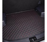 Cuir Tapis Coffre Voiture pour Dacia Spring (AB 2024), Antidérapant Imperméable Boot Cargo Lining Protection Accessories, 3 Black Red