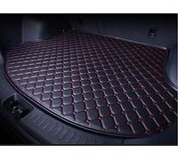 Cuir Tapis Coffre Voiture pour Hyundai Genesis GV70 5seat 2021 2022, Antidérapant Imperméable Protection Coffre Cargaison Doublure Accessoires Intérieurs,Black+Red