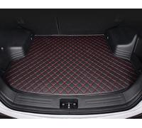 Cuir Tapis Coffre Voiture pour Mercedes Benz CLA Shooting Brake 2020-2021, Antidérapant Imperméable Protection Coffre Cargaison Doublure Accessories,Black-Red