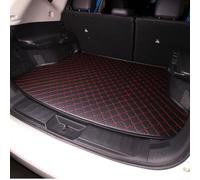 Cuir Tapis Coffre Voiture pour Nissan Cube Z12 2010-2012 2013 2014 2015 2016 2017 2018 2019, Antidérapant Anti-Salissure Doublure Protection Tapis Compartiment À Bagages,A-Black Red