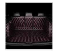 Cuir Tapis Coffre Voiture pour RS 4 Avant 2018-2019 pour 5 Hatchback 2019-2024 Doublure De Coffre À Couverture Complète Automatique(Noir Rouge,for RS 4 Avant)