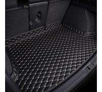 Cuir Tapis Coffre Voiture pour Seat Ateca 2016-2020 2021 2022 2023,Antidérapant Imperméable Protection Coffre Voiture Cargaison Doublure IntéRieure Accessoires,Black Beige