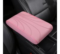 Cuir Tapis D'accoudoir De Voiture pour Toyota Hilux Double Cab 2001-2025, Console Centrale Coussin Protection Confortables Support Coude IntéRieur Accessoires,F/Pink-31 * 20 * 5cm