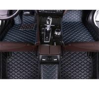 Cuir Tapis de Voiture pour MG ZS 4cm from The Door 2017-2018(LHD), Antidérapant Imperméable Tous Temps Tapis Sol Voiture, Complet Tapis en Ensemble,B-Black-Blue