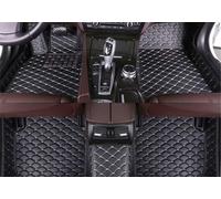 Cuir Tapis de Voiture pour MG ZS 4cm from The Door 2017-2018(LHD), Antidérapant Imperméable Tous Temps Tapis Sol Voiture, Complet Tapis en Ensemble,C-Black-Beige