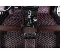Cuir Tapis de Voiture pour MG ZS 4cm from The Door 2017-2018(LHD), Antidérapant Imperméable Tous Temps Tapis Sol Voiture, Complet Tapis en Ensemble,A-Black-Red