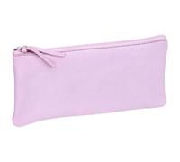 CUIR TEINTÉ Trousse plate 22x11 cm Lilas