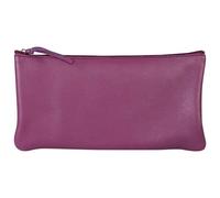 CUIR TEINTÉ Trousse plate 22x11 cm Violet