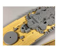 Cuirassé 1/700 Seconde Guerre mondiale Yamato japonais pont en bois avec chaîne métallique pour Tamiya 31113