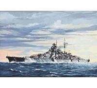 Revell Maquette Navire de Guerre Bismarck 05098 – 1/700 – 800 pièces – Gris