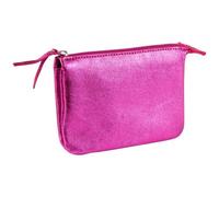 CUIRISÉ Petite Pochette 2 compartiments 13x9 cm - Framboise