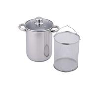 Baumalu – Cuiseur à asperges 16 cm – Inox, couvercle verre, poignées inox, induction, triple fond