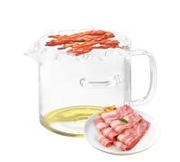 Cuiseur à bacon en verre - 23,5 x 22,5 x 16 cm - Bol résistant à la chaleur - Récipient de cuisson durable - BaconMaker au micro-ondes avec grille pour des résultats croustillants et un chauffage