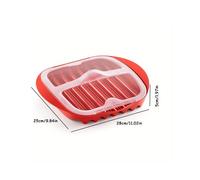Cuiseur À Bacon Micro-ondes Avec Couvercle, Plateau De Cuisson De Bacon Sans Éclaboussures, Avec Un Four À Four À Four À Micro-ondes