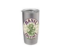 Cuiseur à herbes vintage Basil Instinct, design jardinier Gobelet isotherme en acier inoxydable double paroi