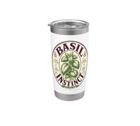 Cuiseur à herbes vintage Basil Instinct, design jardinier Gobelet isotherme en acier inoxydable double paroi