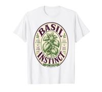 Cuiseur à Herbes Vintage Basil Instinct, Design Jardinier T-Shirt Graphique avec Valeur, Homme, Blanc, XL