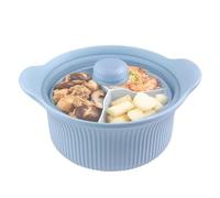 Cuiseur À Légumes À Micro-ondes - Bol À Vapeur En Silicone De Qualité Alimentaire Avec Poignée | Grande Marmite À Vapeur Pour Poisson, Brocoli Et Soupe, Friteuse À Air Résistante À La Chaleur Et Batte