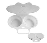 Cuiseur à micro-ondes pour pocher les œufs - Outil de fabrication d'œufs à 2 cavités | Gadget de cuisine rapide pour petit-déjeuner | Solution de braconnage compacte au micro-ondes pour une utilisatio