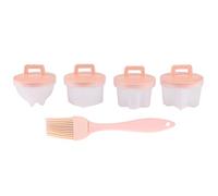 Cuiseur à Oeufs Chaudière à Oeufs Moule à Oeufs Moule à Pudding Outil de Cuisine Multifonctionnel pour la Cuisson des Oeufs Faire des Desserts Plastique de Qualité Alimentaire (Pink)