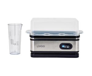 Cuiseur à oeufs - LIVOO - DOC290 - 400W - 6 œufs - Acier inoxydable - Maintien au chaud - Support à œufs, couvercle et verre doseur