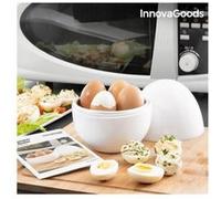 InnovaGoods Cuiseur à œufs micro-ondes – Rapide, Sans BPA, Facile à nettoyer – Blanc