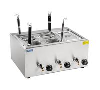 Royal Catering Cuiseur à pâtes 4 paniers Bac GN 1/3 RCNK-4-GN (3x1.000W, 50,7x60,5x50cm, capacité du récipient 4L, hauteur des paniers 14 cm)