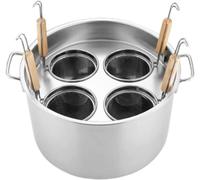 Cuiseur à Pâtes avec Inserts, Marmite à Pâtes en Acier Inoxydable avec Panier Passoire, Outil De Cuisine pour Restaurant De Cuisine à Domicile, 4 Holes