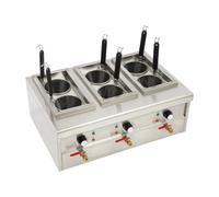 Cuiseur à pâtes électrique 2500 W 9 L en acier inoxydable avec 6 tamis