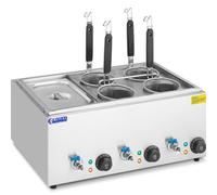 Cuiseur à pâtes professionnel avec 4 paniers et bac GN 1/3 30 - 110 °C