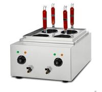 Cuiseur à pâtes Professionnel - VERTES - Acier inox - 2x 1700 watts - 2 cuves de cuisson séparées de 6L chacune - 4 paniers à pâtes