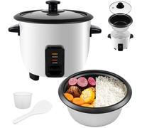 Cuiseur à riz 0,6L - OZAVO - Mini Rice Cooker Électrique avec Couvercle en Verre Bol Antiadhésif